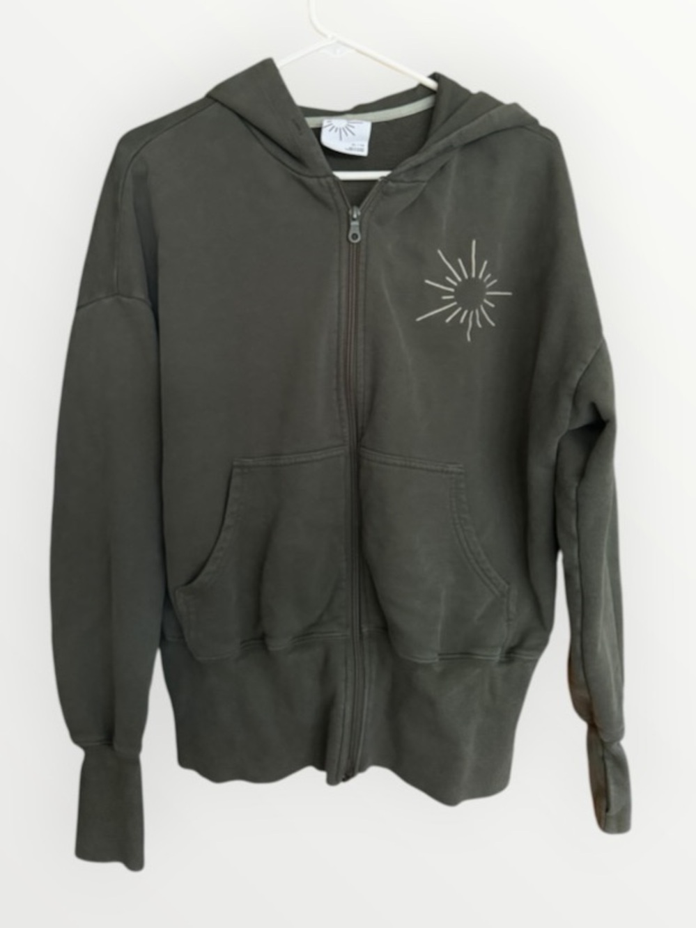 Aerie Dark Green Full Zip Hoodie XL